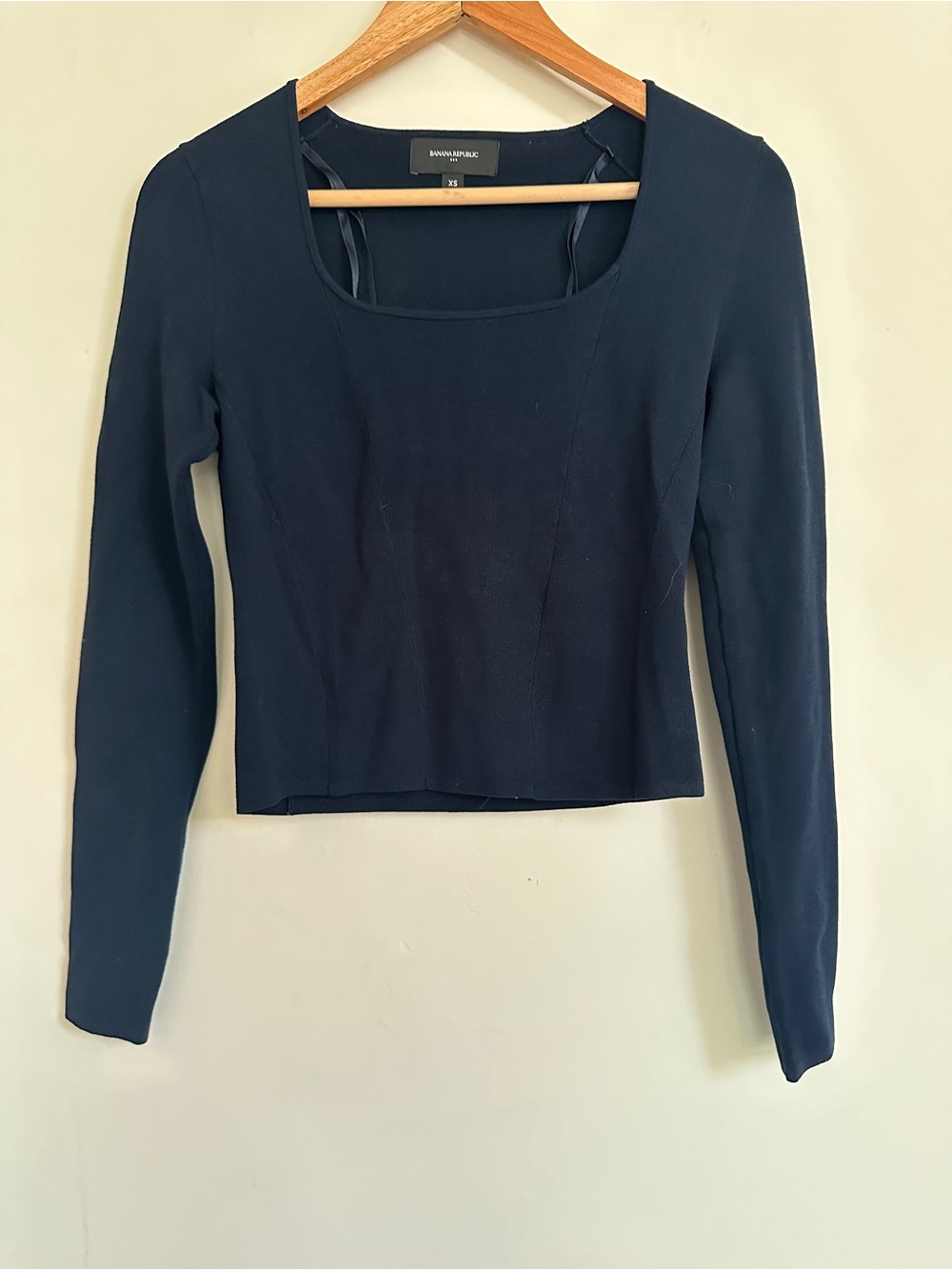 Banana Republic Square Neck Long Sleeve Top